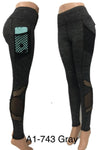 A1-743 GRAY LEGGING(12 PCS, MIXED SIZES)