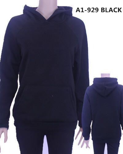 A1-929 BLACK WINTER HOODIE(6 PCS, MIXED SIZES)