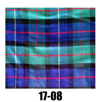 17-08-PLAID CASHMERE FEEL SCARF BLUE/GREEN(12 PCS IN A PACKAGE)