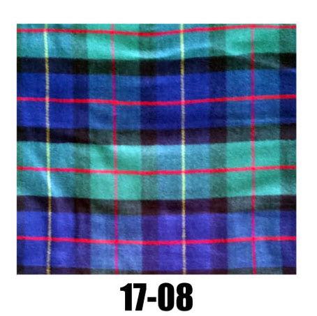 17-08-PLAID CASHMERE FEEL SCARF BLUE/GREEN(12 PCS IN A PACKAGE)