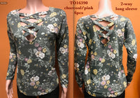 TO16390 CHARCOAL PINK(6 PCS IN A PACKAGE)