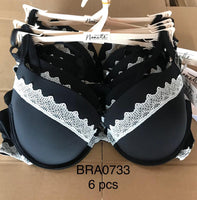 BRA0733--PUSH UP BRA-ONYX(6 PCS IN A PACKAGE)