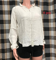 NICE WHITE BLOUSE(6 PCS IN A PACKAGE)