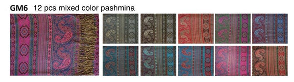 GM-6-METALLIC PASHMINA(12 PCS, MIXED IN A PACKAGE)