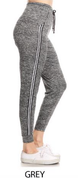 P9808GY-SIDE LINE JOGGER PANTS-GREY(10 PCS MIXED SIZES)