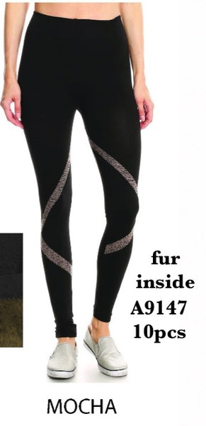 A9147 MOCHA-LEGGINGS INSIDE FUR(10 PCS IN A PACKAGE)