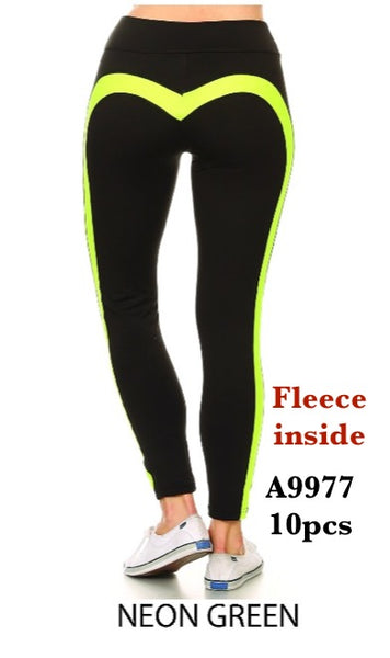 A9977 NEON GREEN-WOMENS ACTIVE PANTS(10 PCS IN A PACKAGE)