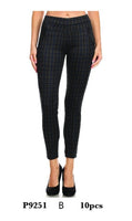 P9251 B-WOMENS CHECK PANTS(10 PCS IN A PACKAGE)