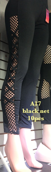 A17 BLACK NET LEGGINGS (10 PCS)