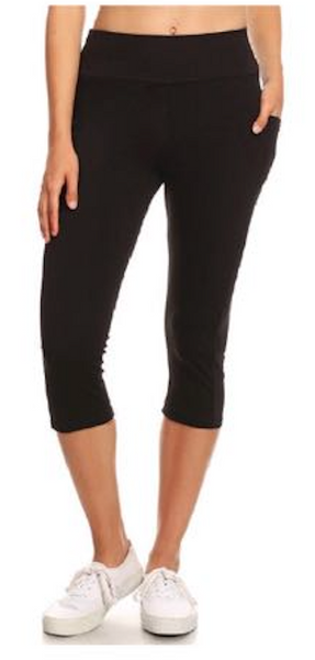 A7912 BK-MESH CAPRI ACTIVE PANTS-BLACK(10 PCS MIXED SIZES)