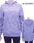 A1-929 GREY WINTER HOODIE(6 PCS, MIXED SIZES)