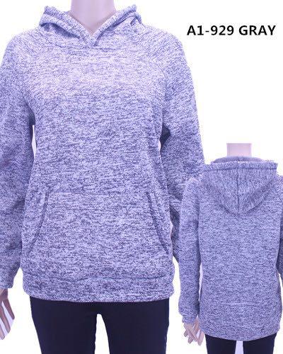 A1-929 GREY WINTER HOODIE(6 PCS, MIXED SIZES)