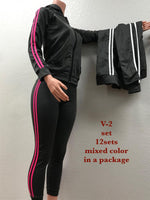 V-2 SET WHITE AND PINK (A12 SETS PER PKG)